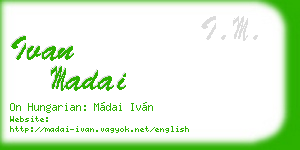 ivan madai business card